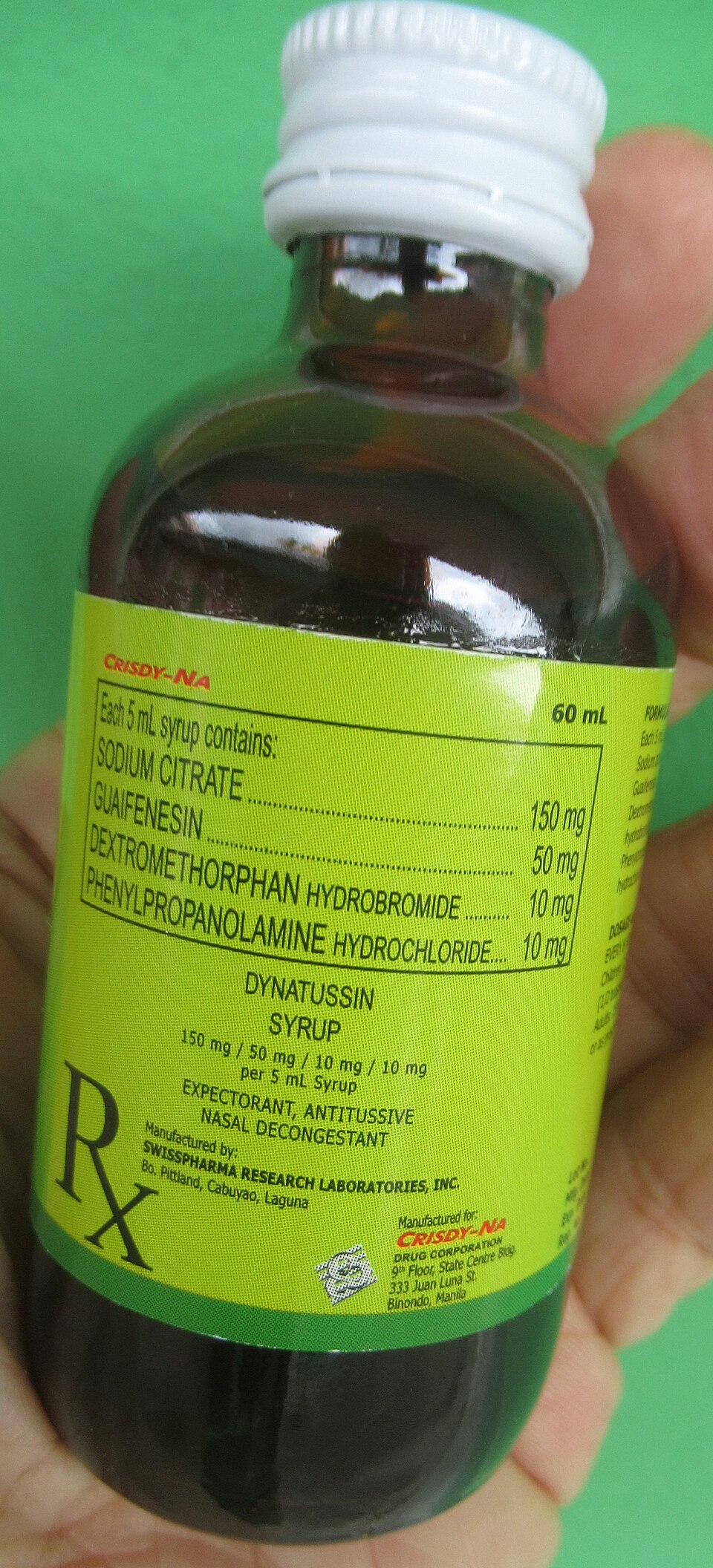 Dynatussin Cough Syrup 60ml